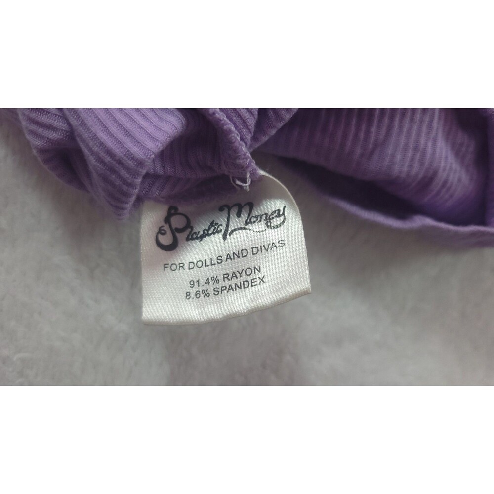 Plastic Money Princess Tank Top Purple Bows Gems Rare Y2K Coquette Cami Sz Small - Picture 4 of 9